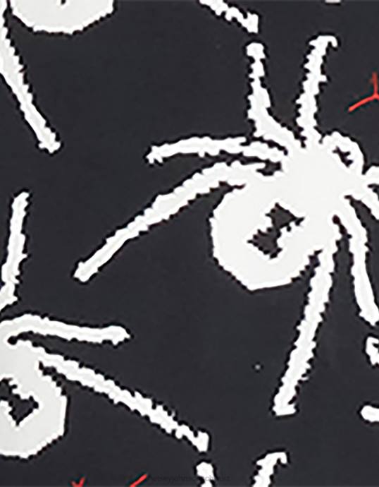 Frauen Betsey Johnson 80th-Bash-Minirock mit Druckknöpfen vorne Schwarz-Weiss Kleidung ZJFF297