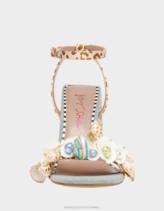 Frauen Betsey Johnson Anker Leoparden-Multi Schuhe ZJFF60