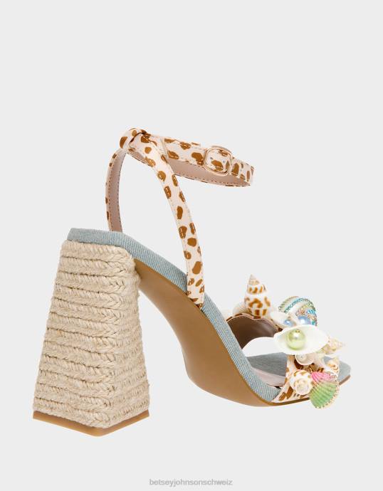 Frauen Betsey Johnson Anker Leoparden-Multi Schuhe ZJFF60