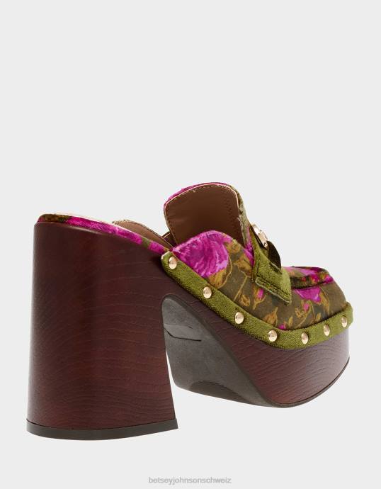 Frauen Betsey Johnson Aydin grün multi Schuhe ZJFF123