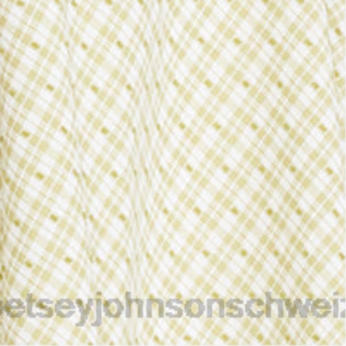 Frauen Betsey Johnson Bella gerocktes gepunktetes Minikleid Kalk Kleidung ZJFF299