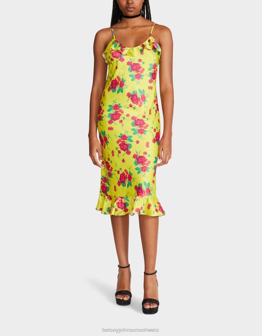 Frauen Betsey Johnson Bemaltes rosafarbenes Midikleid Kalk Kleidung ZJFF284