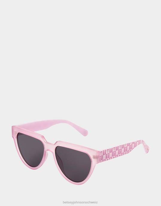 Frauen Betsey Johnson Beweis-positive Sonnenbrille Rosa Zubehör ZJFF395