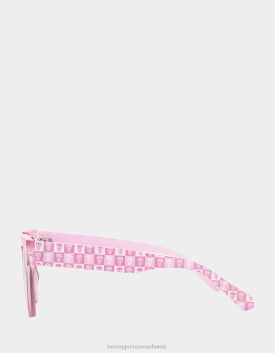 Frauen Betsey Johnson Beweis-positive Sonnenbrille Rosa Zubehör ZJFF395