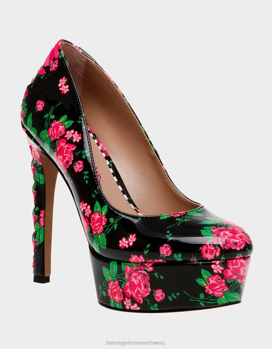 Frauen Betsey Johnson Bonne schwarz-multi Schuhe ZJFF109