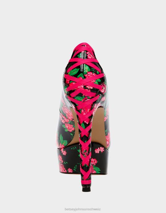 Frauen Betsey Johnson Bonne schwarz-multi Schuhe ZJFF109