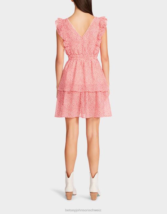 Frauen Betsey Johnson Chiffon-Minikleid mit Königin der Herzen Rosa Kleidung ZJFF293