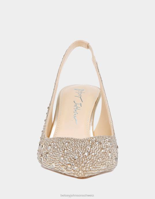 Frauen Betsey Johnson Clark Gold Schuhe ZJFF93