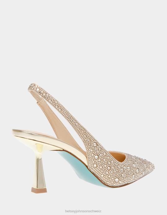 Frauen Betsey Johnson Clark Gold Schuhe ZJFF93
