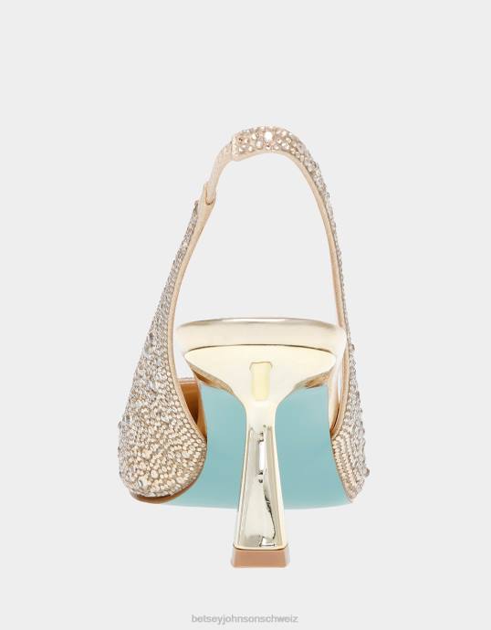 Frauen Betsey Johnson Clark Gold Schuhe ZJFF93