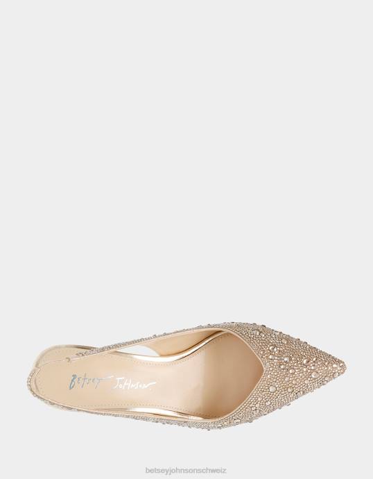 Frauen Betsey Johnson Clark Gold Schuhe ZJFF93
