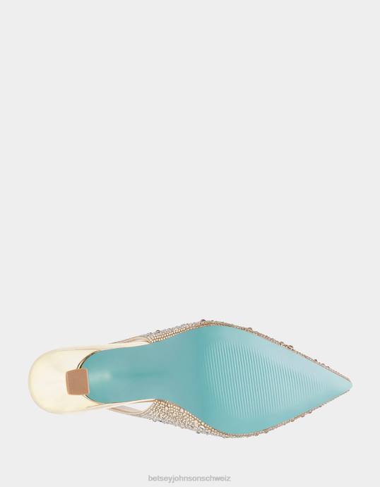 Frauen Betsey Johnson Clark Gold Schuhe ZJFF93