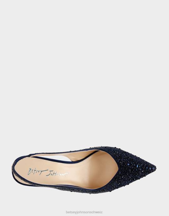 Frauen Betsey Johnson Clark Marine Schuhe ZJFF148