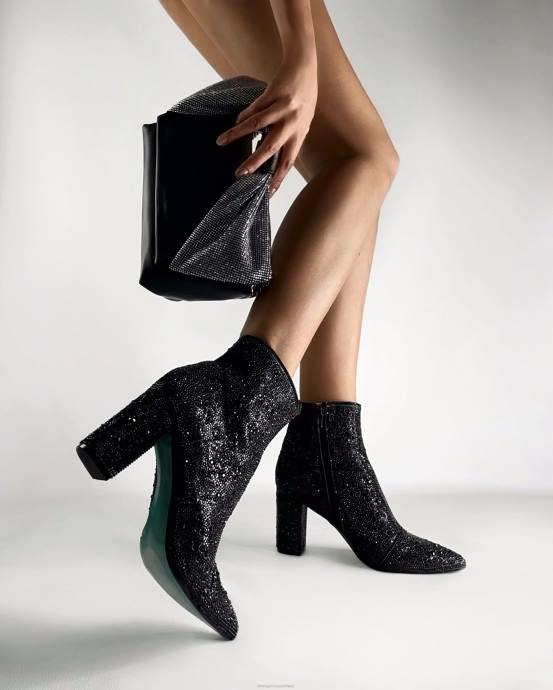 Frauen Betsey Johnson Die ganze glitzernde Tasche mit Schleifengriff Schwarz Zubehör ZJFF237