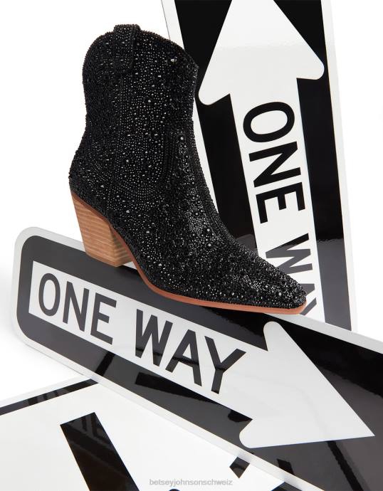 Frauen Betsey Johnson Diva Schwarz Schuhe ZJFF44