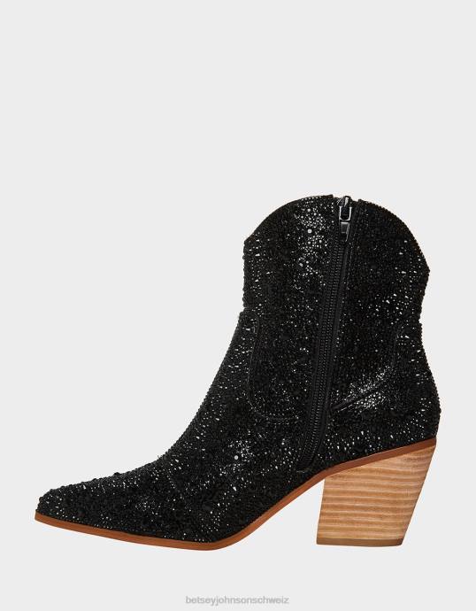 Frauen Betsey Johnson Diva Schwarz Schuhe ZJFF44