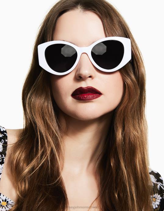 Frauen Betsey Johnson Doppelte Sonnenbrille Schwarz-Weiss Zubehör ZJFF394