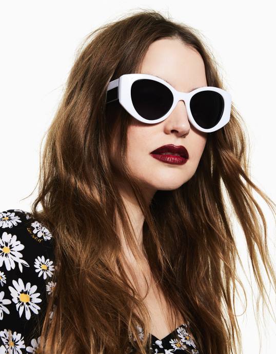 Frauen Betsey Johnson Doppelte Sonnenbrille Schwarz-Weiss Zubehör ZJFF394
