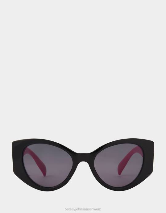 Frauen Betsey Johnson Doppelte Sonnenbrille schwarz-multi Zubehör ZJFF388