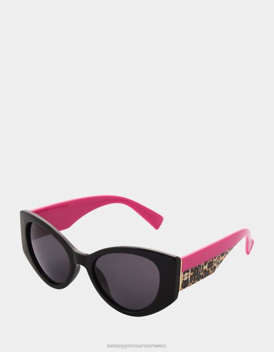 Frauen Betsey Johnson Doppelte Sonnenbrille schwarz-multi Zubehör ZJFF388