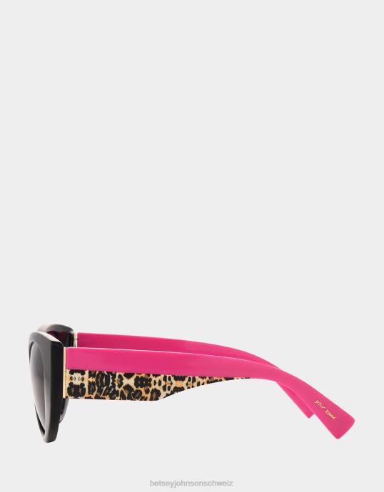Frauen Betsey Johnson Doppelte Sonnenbrille schwarz-multi Zubehör ZJFF388