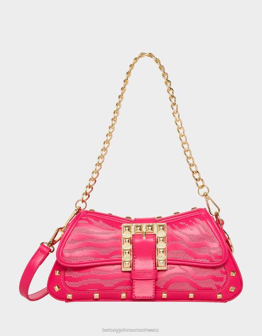 Frauen Betsey Johnson Easy There Tiger Umhängetasche Rosa Zubehör ZJFF261