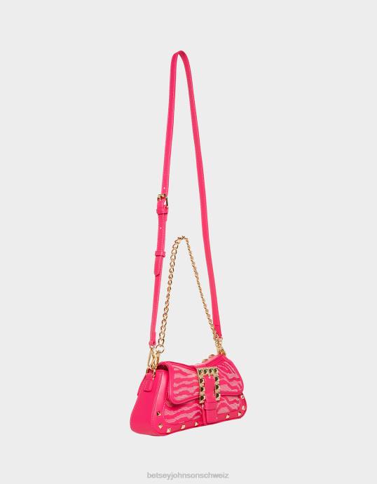 Frauen Betsey Johnson Easy There Tiger Umhängetasche Rosa Zubehör ZJFF261