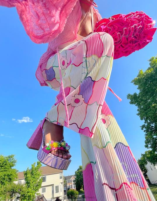 Frauen Betsey Johnson Jordan rosa multi Schuhe ZJFF82