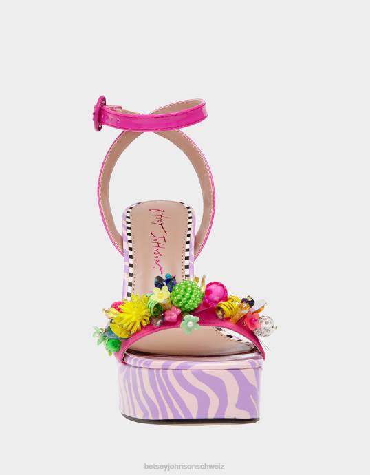Frauen Betsey Johnson Jordan rosa multi Schuhe ZJFF82