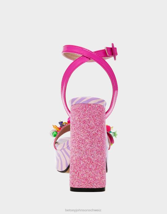Frauen Betsey Johnson Jordan rosa multi Schuhe ZJFF82