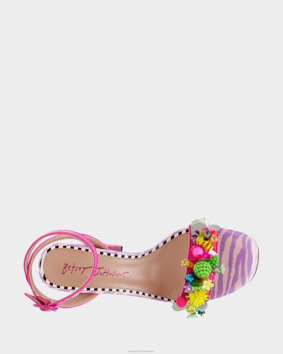 Frauen Betsey Johnson Jordan rosa multi Schuhe ZJFF82