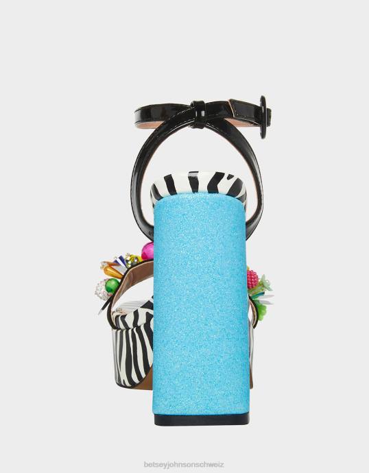 Frauen Betsey Johnson Jordan schwarz-multi Schuhe ZJFF104