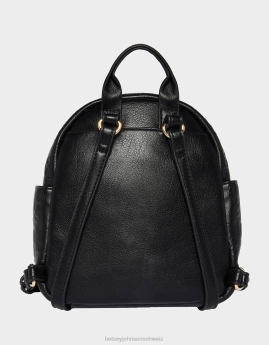 Frauen Betsey Johnson Kein Problem Mini-Rucksack mit Totenkopf-Motiv Schwarz Zubehör ZJFF241