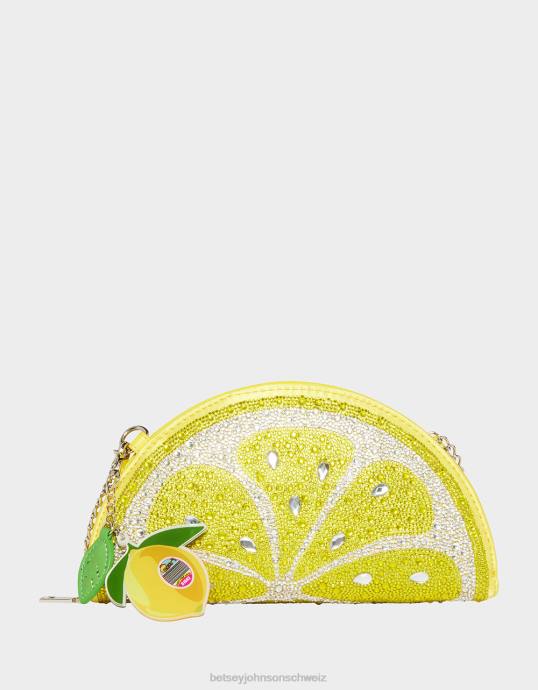 Frauen Betsey Johnson Kitsch-Puffer-Crossbody Gelb Zubehör ZJFF209