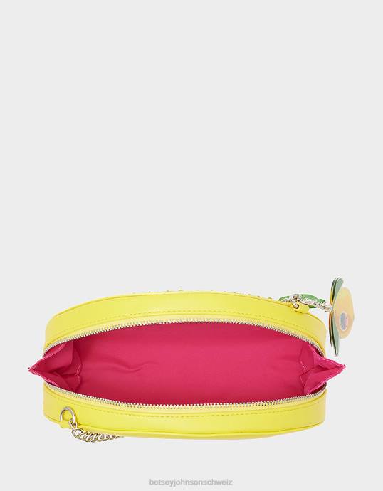 Frauen Betsey Johnson Kitsch-Puffer-Crossbody Gelb Zubehör ZJFF209