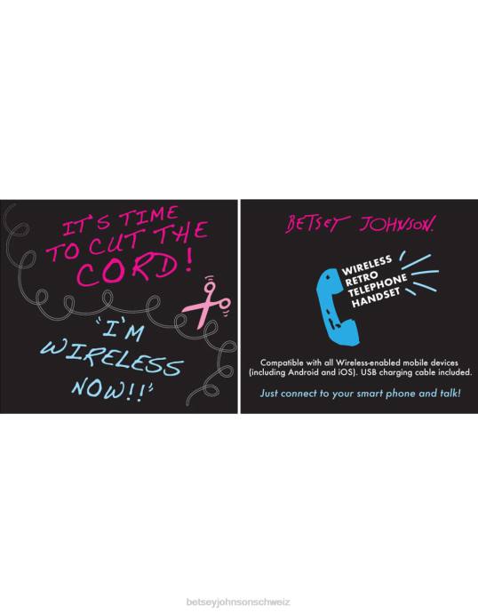 Frauen Betsey Johnson Kitsch gib mir eine Ring-Handytasche Rosa Zubehör ZJFF208