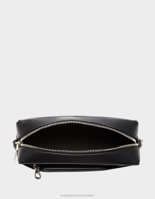 Frauen Betsey Johnson Kitsch sei nett zurückspulen vhs crossbody Schwarz Zubehör ZJFF223