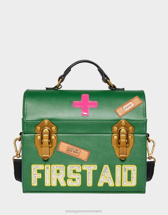 Frauen Betsey Johnson Kitsch spielender Doktor-Crossbody Grün Zubehör ZJFF204