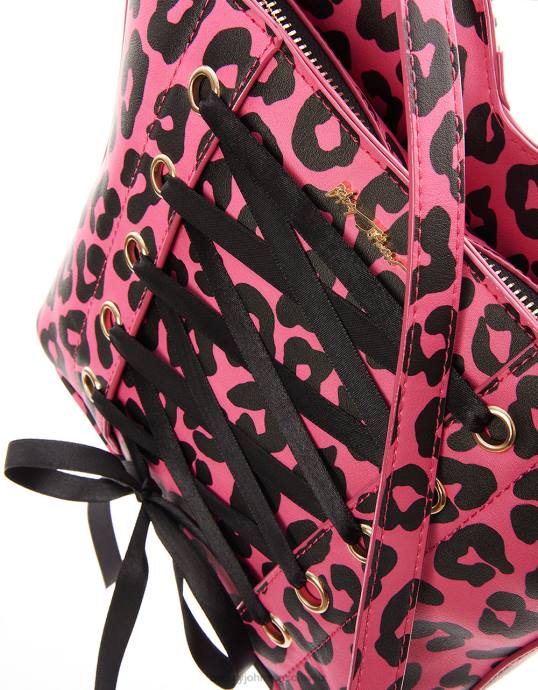 Frauen Betsey Johnson Kitsch von Korsetts Liebes-Crossbody schwarz/rosa Zubehör ZJFF219