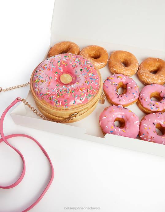 Frauen Betsey Johnson Kitschglasur für deine Umhängetasche Rosa Zubehör ZJFF206