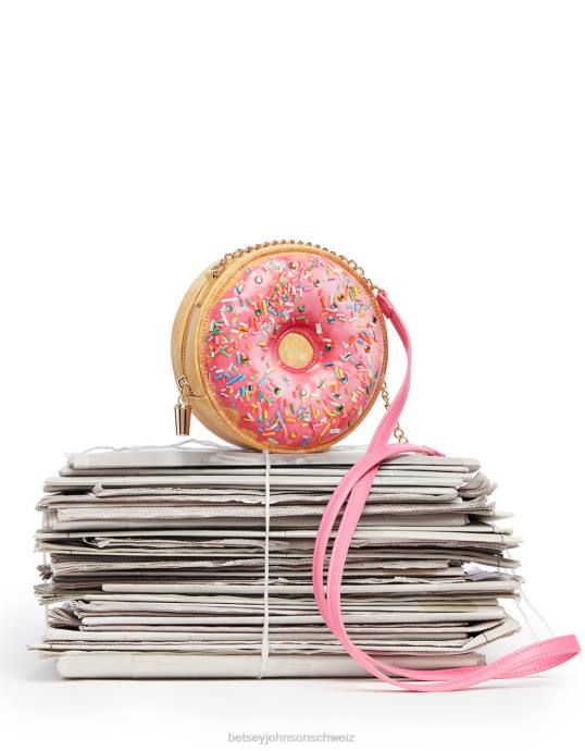 Frauen Betsey Johnson Kitschglasur für deine Umhängetasche Rosa Zubehör ZJFF206