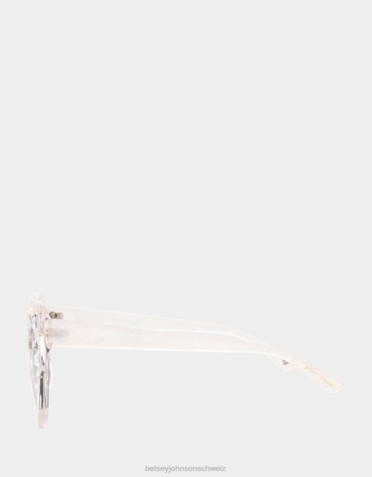 Frauen Betsey Johnson Kronjuwelen-Sonnenbrille Weiss Zubehör ZJFF389