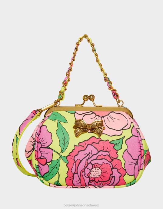 Frauen Betsey Johnson Lil Nugget Kiss Lock-Beutel Blumen- Zubehör ZJFF236