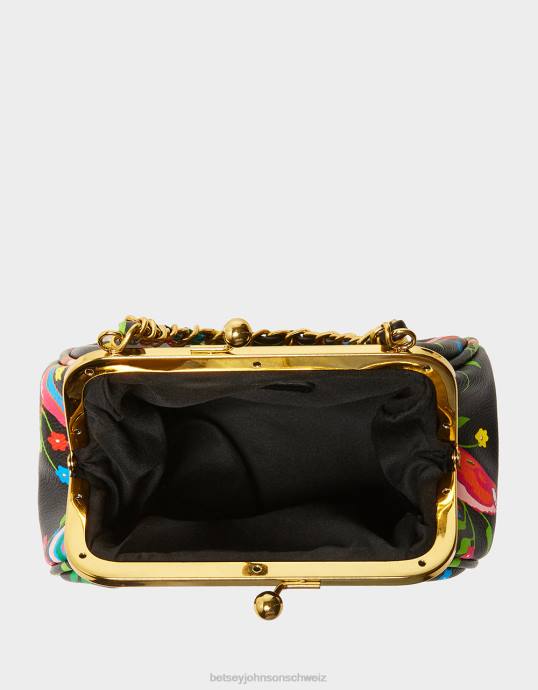 Frauen Betsey Johnson Lil\ Nugget Kiss Lock-Beutel schwarz-multi Zubehör ZJFF251