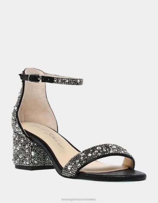 Frauen Betsey Johnson Mari Schwarz Schuhe ZJFF172