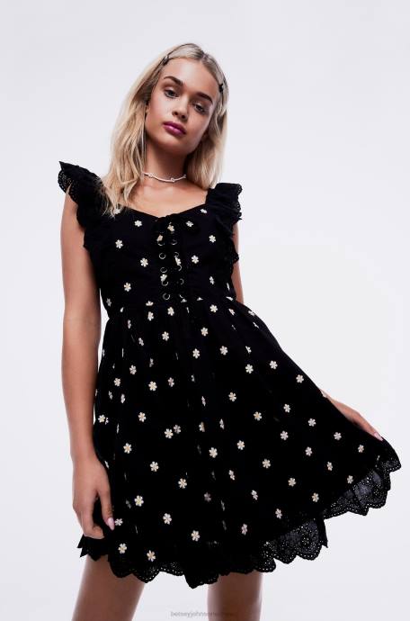 Frauen Betsey Johnson Mari Schwarz Schuhe ZJFF172