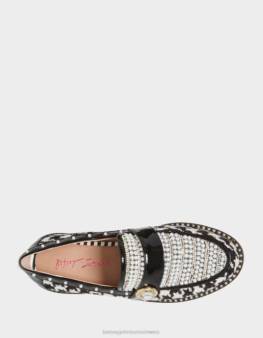 Frauen Betsey Johnson Mariam Schwarz-Weiss Schuhe ZJFF118