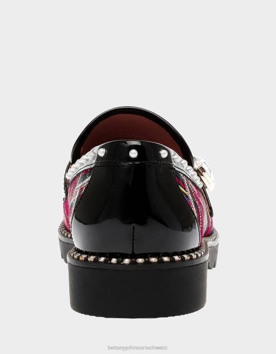 Frauen Betsey Johnson Mariam rot kariert Schuhe ZJFF28