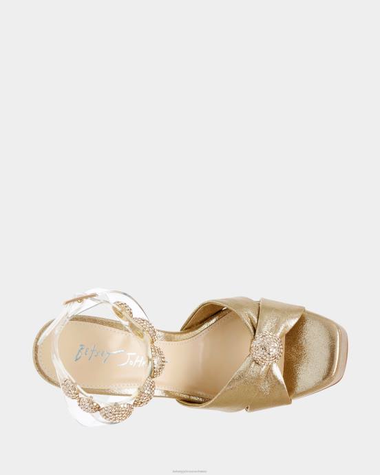 Frauen Betsey Johnson Mason Gold Schuhe ZJFF112