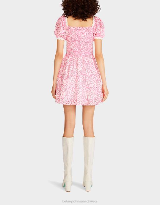 Frauen Betsey Johnson Minikleid mit Ösenkorsett Rosa Kleidung ZJFF271